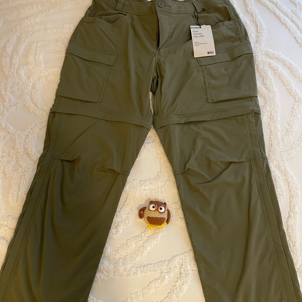 REI women’s Olive Convertible hiking Cargo Pants